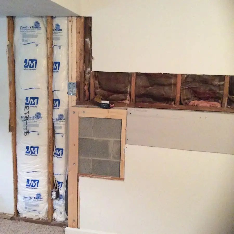 Wall insulation replacement during Contents Cleaning & Restoration in Fairview Heights